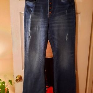 American Rag Off The Rack Size 30/13 Flare Leg Distressed Jeans